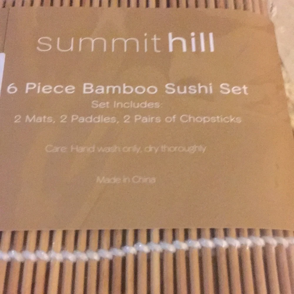 Summit Hill 6 Piece Bamboo Sushi Set- new